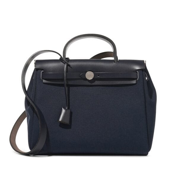 Bleu Indigo Vache Hunter and Bleu Marine Toile Herbag Zip 31 Palladium Hardware, 2020