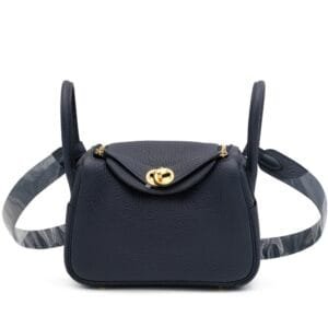Bleu Nuit Clemence Mini Lindy 20 Gold Hardware, 2024