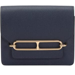 Bleu Nuit Evercolor Roulis Slim Wallet Permabrass Hardware, 2020