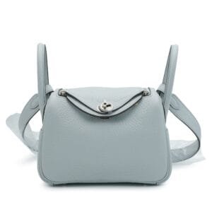 Bleu Pale Clemence Mini Lindy II Palladium Hardware, 2024