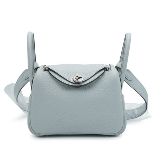 Bleu Pale Clemence Mini Lindy II Palladium Hardware, 2024
