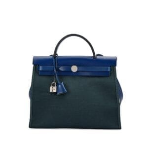 Bleu Saphir Vache Hunter and Vert Cypres Toile Herbag Zip 31 Palladium Hardware, 2023