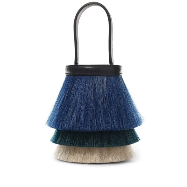 Bleu Thalassa, Vert Fonce and Nata Crin de Cheval Horsehair and Black Evercalf Toupet 18 Palladium Hardware