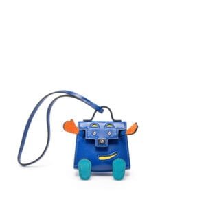Blue Electric, Feu, Jaune de Naples and Vert Verone Tadelakt and Chèvre Quelle Idole Kelly Doll Bag Charm Gold Hardware, 2021