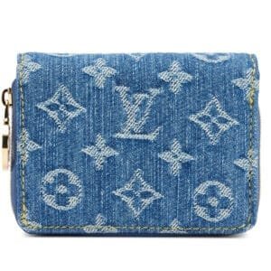 Blue Monogram Denim Remix Lou Wallet Gold Hardware, 2024