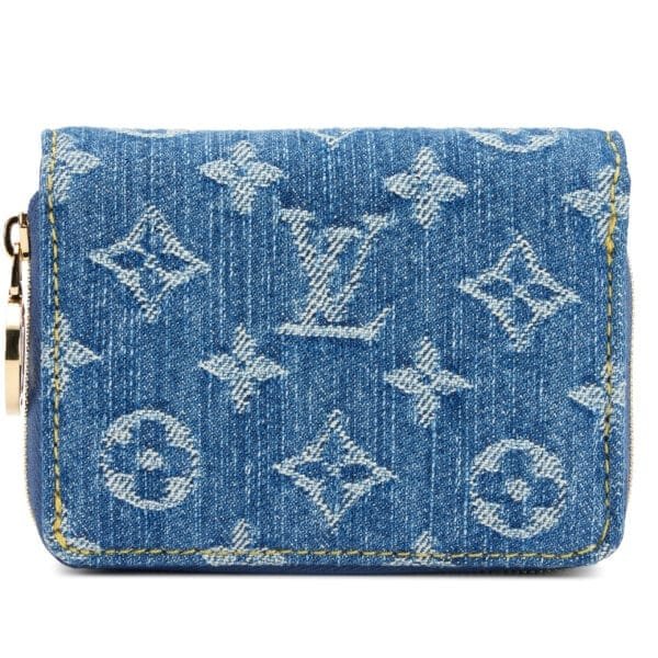 Blue Monogram Denim Remix Lou Wallet Gold Hardware, 2024