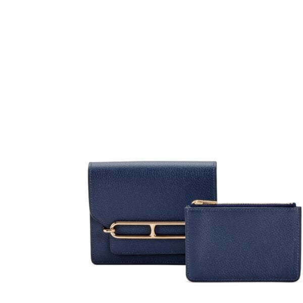Blue Nuit Evercolor Roulis Slim Wallet Permabrass Hardware, 2022