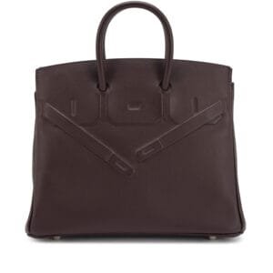 Bordeaux Evercalf Shadow Birkin 25 Palladium Hardware, 2021