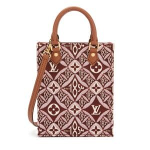 Bordeaux Monogram Jacquard Since 1854 Petit Sac Plat Gold Hardware, 2020