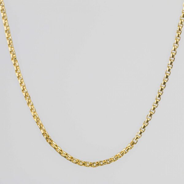 Box Style 24k Yellow Gold 28” Chain Necklace – Luxury Watches USA