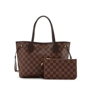 Brown Damier Ebene Coated Canvas Neverfull PM Gold Hardware, 2021