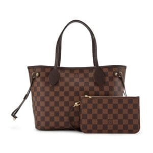 Brown Damier Ebene Coated Canvas Neverfull PM Gold Hardware, 2021