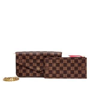 Brown Damier Ebene Félicie Pochette Gold Hardware, 2021