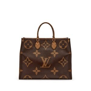 Brown Giant Reverse Monogram Coated Canvas OnTheGo GM Gold Hardware, 2020