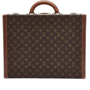 Brown Monogram Canvas Cotteville 45 Trunk Case Gold Hardware