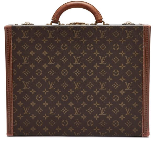 Brown Monogram Canvas Cotteville 45 Trunk Case Gold Hardware