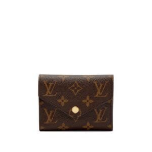 Brown Monogram Coated Canvas Victorine Wallet Gold Hardware, 2020