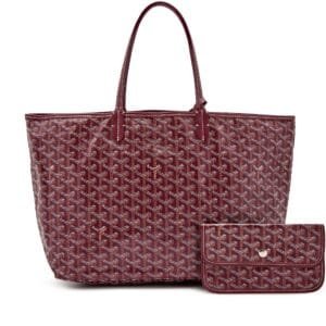 Burgundy Goyardine Canvas and Chevroches Calfskin Saint Louis PM Tote, 2023