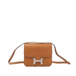 Caramel Evercolor and Rose D'Ete Mini Constance 18 Palladium Hardware, 2021