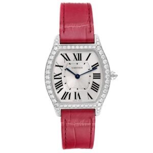 Cartier Tortue (Reference WA501009). A white gold diamond-set manual wind wristwatch. 2018.