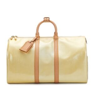 Citrine Monogram Vernis Keepall 45 Gold Hardware
