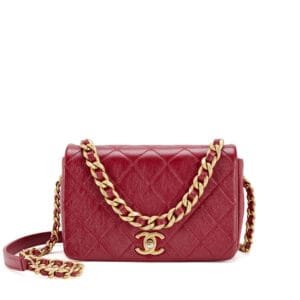 Dark Pink Quilted Fashion Therapy Flap Bag Gold Hardware, 2020