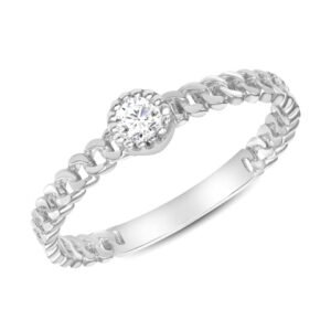Diamond Cuban Promise Ring