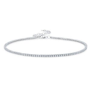 Diamond Tennis Choker Necklace 3.80 Ctw.