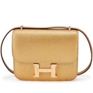 Dore Chèvre Chamkilight Metallic Mini Constance 18 Permabrass Hardware, 2023