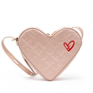 Dragée Light Pink Monogram Embossed Puffy Lambskin Sac Coeur Gold Hardware, 2021