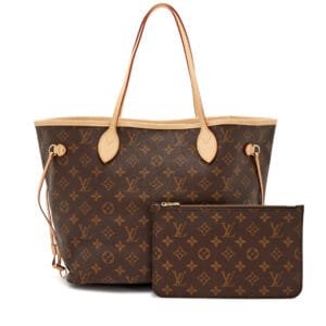 Ebene Brown Monogram Coated Canvas Neverfull MM Gold Hardware, 2023
