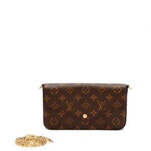 Ebene Monogram Coated Canvas Félicie Pochette Gold Hardware, 2021-2022