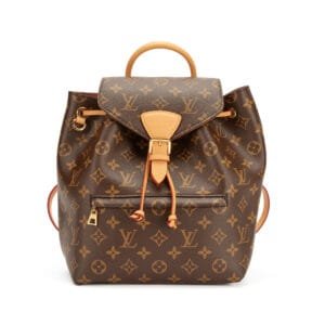 Ebene Monogram Coated Canvas Montsouris PM Backpack Gold Hardware, 2021-2022