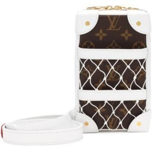 Ebene Monogram Coated Canvas NBA Soft Trunk Phone Box Gold Hardware, 2020