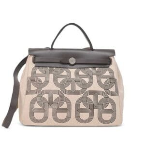 Ebene Vache Hunter and Ecru Toile H Plume CC Circuit 24 Herbag Zip 31 Palladium Hardware, 2022