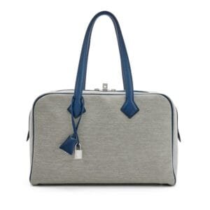 Ecru Bleu De Malte Toile Clemence Victoria II 35 Palladium Hardware, 2014