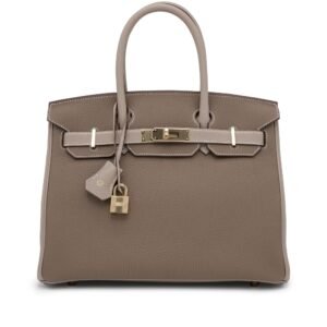 Etoupe and Gris Asphalt Togo Birkin 30 Permabrass Hardware, 2023