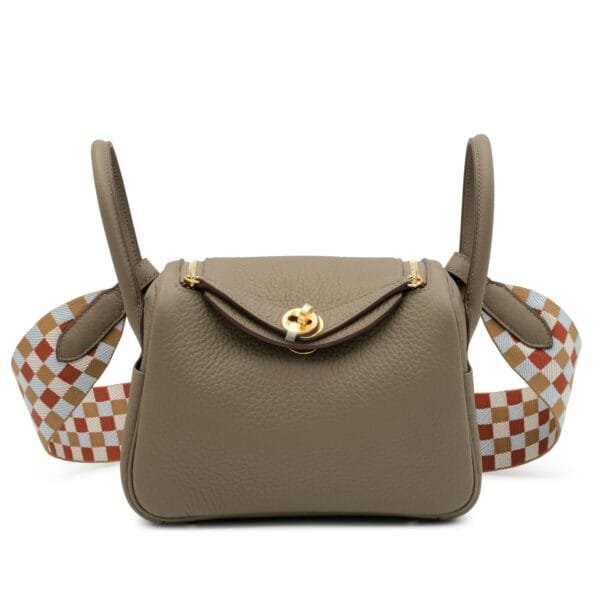 Etoupe Clemence Mini Lindy 20 Gold Hardware, 2024