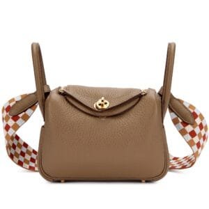 Etoupe Clemence Mini Lindy 20 Gold Hardware, 2024