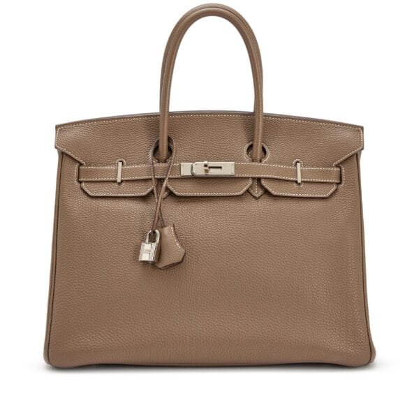 Etoupe Togo Birkin 35 Palladium Hardware, 2008