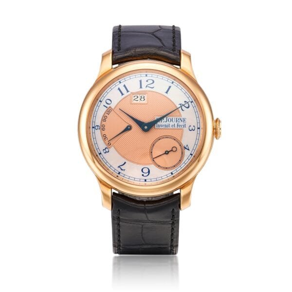 F. P. Journe Octa Automatique Réserve Nacre. A rose gold automatic wristwatch with date, power reserve indication and mother of pearl dial. 2013