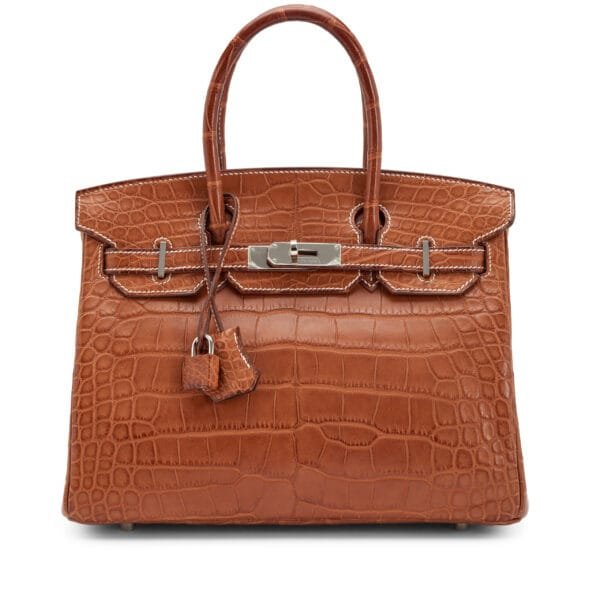 Fauve Barenia Matte Alligator Mississippiensis Birkin 30 Palladium Hardware, 2012
