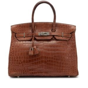 Fauve Matte Niloticus Crocodile Birkin 35 Palladium Hardware, 2011