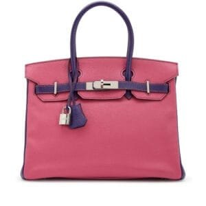 Fuchsia and Iris Chèvre HSS Birkin 30 Palladium Hardware, 2012
