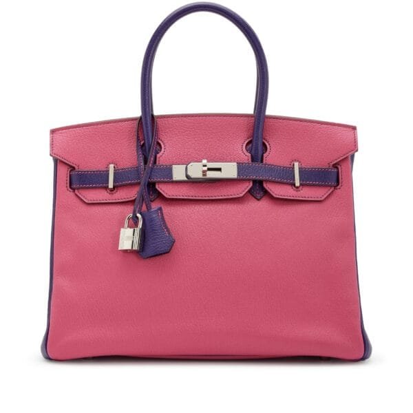 Fuchsia and Iris Chèvre HSS Birkin 30 Palladium Hardware, 2012