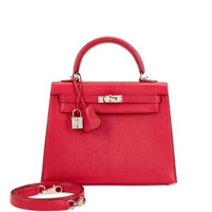 Fuchsia Chèvre Kelly 25 Sellier Palladium Hardware, 2002
