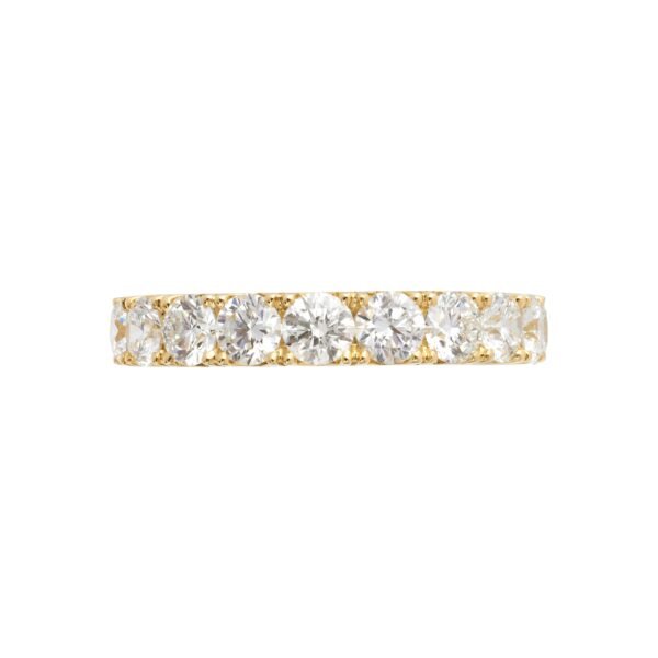 Gold and 3.55ctw Round Brilliant Cut Diamond Eternity Band Ring