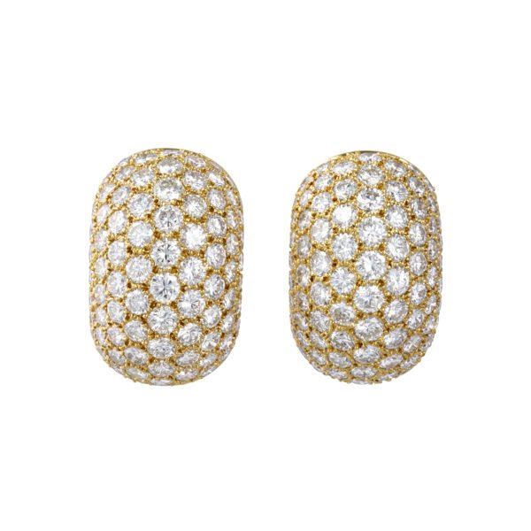 Gold and Diamond Earclips