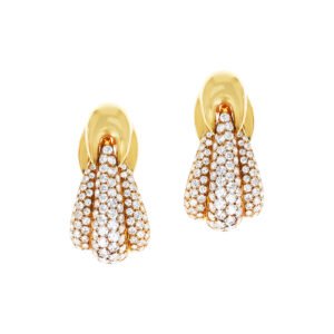 Gold and Diamond Earclips