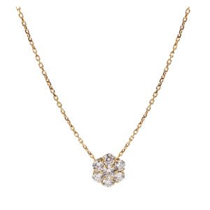 Gold and Diamond Fleurette Necklace